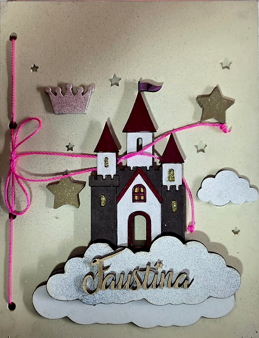 Tapa de álbum de bebé personalizada - Castillo - foto 1